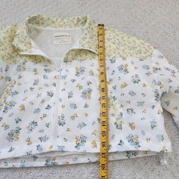 Grannycore Floral Cropped Windbreaker Jacket Women's Size M - Picture 5 of 7